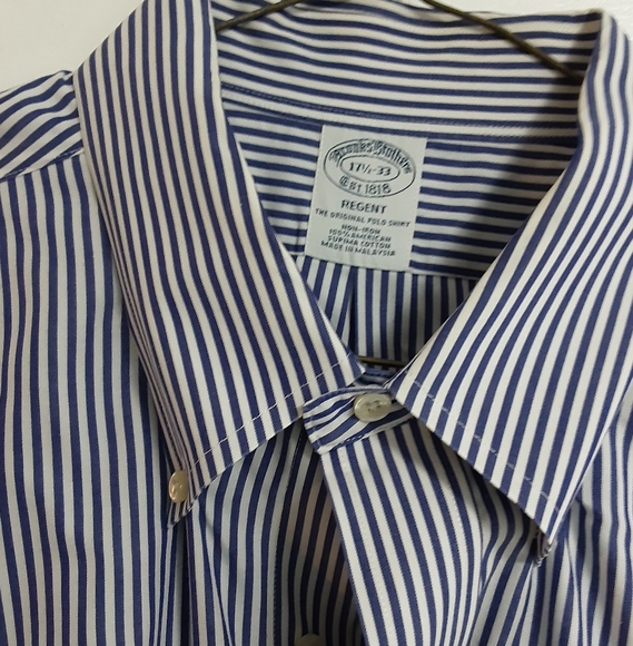 2 Brooks Brothers 17.5/33 Regent long sleeve button downs - Picture 5 of 11